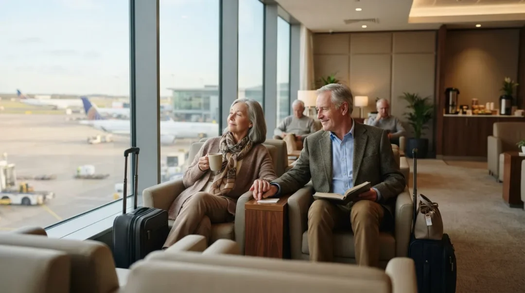 13 airport lounge courtesies quietly extended to flyers over 70 on long layovers that no status match requires